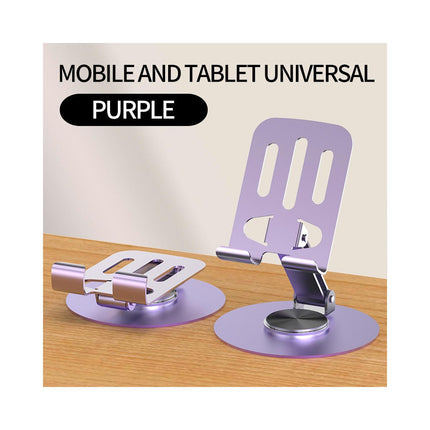 Adjustable Cell Phone Stand for Desk - Foldable Metal Desktop Phone Holder Cradle Dock