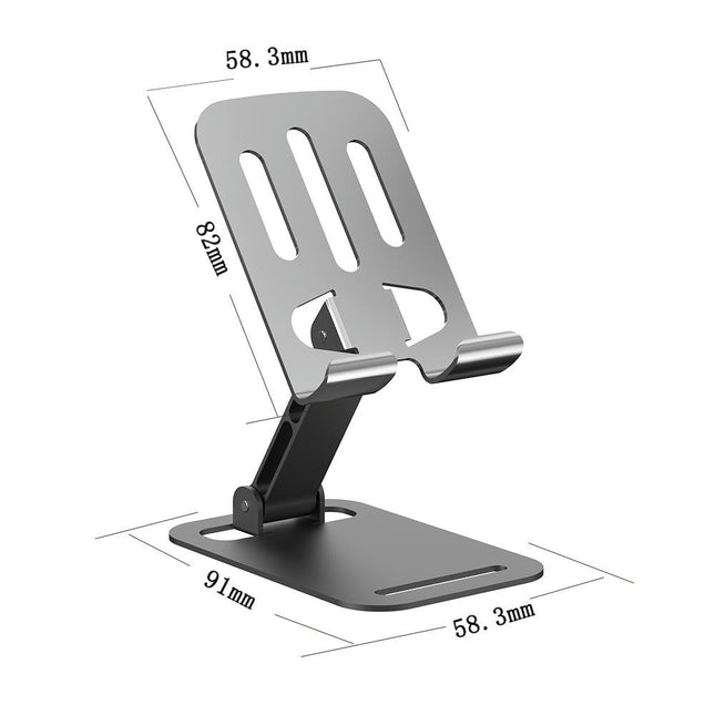 Adjustable Cell Phone Stand for Desk - Foldable Metal Desktop Phone Holder Cradle Dock