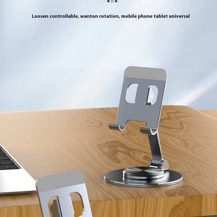 360-Degree Rotating Adjustable Holder Made of Aluminum Alloy Foldable Desktop Phone Holder