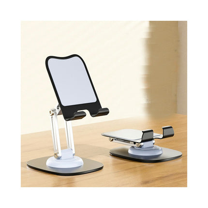 Rotating Desktop Tablet Stand Aluminum Alloy Holder Foldable with Silicone Pad