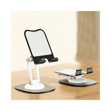 Rotating Desktop Tablet Stand Aluminum Alloy Holder Foldable with Silicone Pad