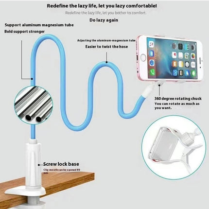 Bed Gooseneck Mount Table Mobile Phone Holder Stand Clip Flexible Rotation Phone Holder