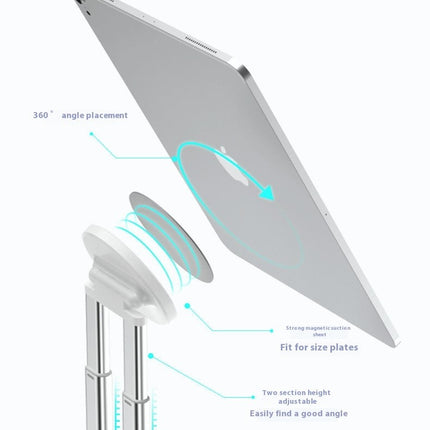 Tablet Mount Stand with Strong Magnetic Attachment Nonslip Silicone Phone Holder for Work Play