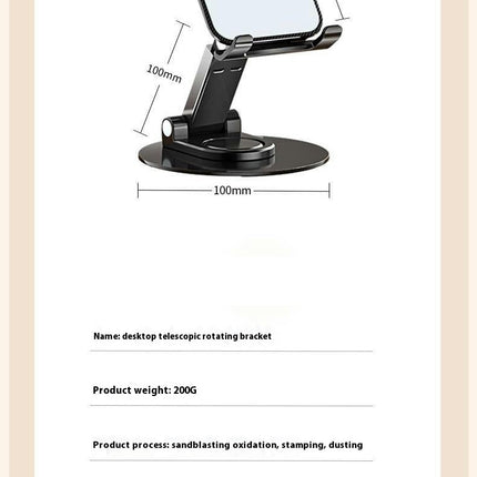 Rotating Phone Holder Stand with Adjustable Height for Mobile Phone and Tablet Gadgets