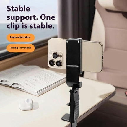 Airplane Phone Holder Mount with 360¡ãRotation - Portable Foldable Travel Essentials for Flying