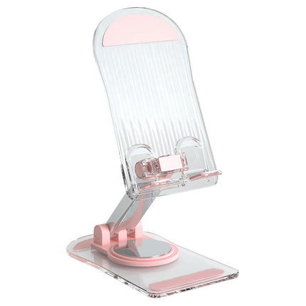 Adjustable Angle Clear Acrylic Cell Phone Stand - for Desk Cute Foldable Acrylic Phone Holder