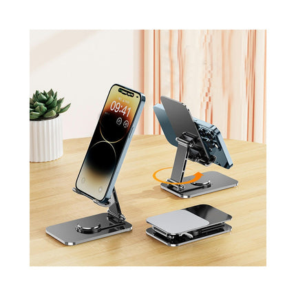 Cell Phone Stand for Desk/Bed Rotating Phone Stand Adjustable Foldable Cell Phone Holder