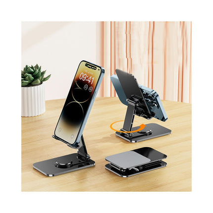 Cell Phone Stand for Desk/Bed Rotating Phone Stand Adjustable Foldable Cell Phone Holder