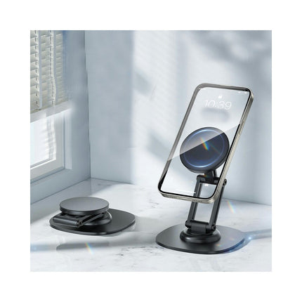 Magnetic Desk Phone Stand - for Smartphone Tablet Phone Holder Dock with 360 Rotation