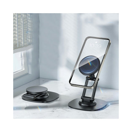 Magnetic Desk Phone Stand - for Smartphone Tablet Phone Holder Dock with 360 Rotation