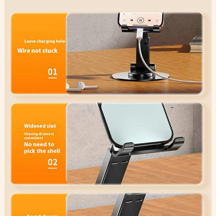 Adjustable Angle & Height Mobile Phone Holder Cute Foldable Compact Desk Mount