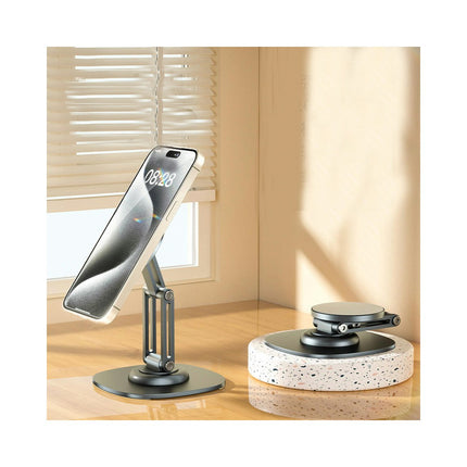 Magnetic Desk Phone Stand - for Height&Tilt Adjustable Smartphone Tablet Phone Holder Dock