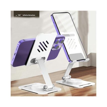 Rotating Desktop Phone Holder Made of Metal - Foldable Desktop Phone Holder