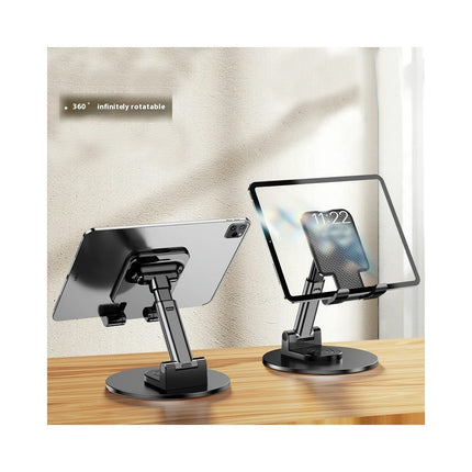 Foldable Cell Phone Stand - for Desk 360¡ã Stand Fully Adjustable Multi-Angle Non-Slip Metal Base