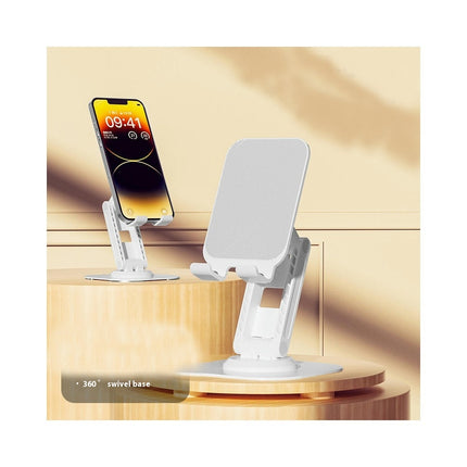 Foldable Cell Phone Stand - for Desk 360¡ã Stand Fully Adjustable Multi-Angle Non-Slip Metal Base