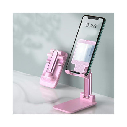 Foldable Phone Stand for Desk - Height Adjustable Portable Cellphone Cradle Desktop Dock