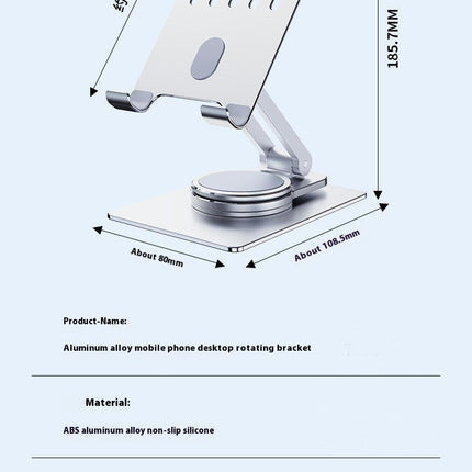 360¡ãRotating Cell Phone Stand for Desk Portable & Foldable Phone Holder for Office & Home