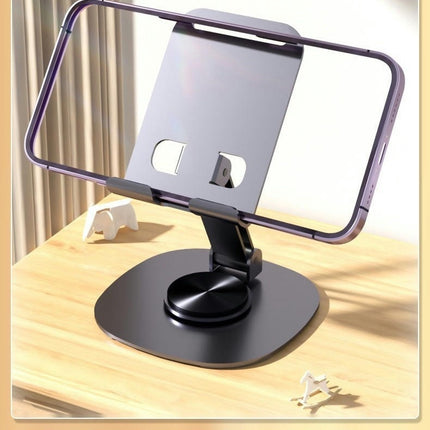 Phone Stand for Desk Rotation Adjustable Foldable Aluminum Alloy Cell Phone Holder