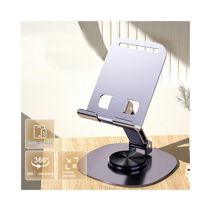 Rotatable Cell Phone Stand for Desk-Foldable and Adjustable Metal Phone Holder