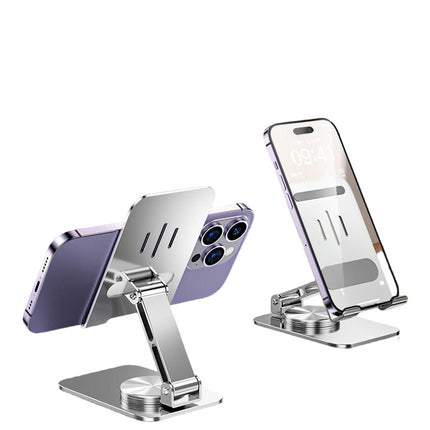 Rotatable Cell Phone Stand for Desk-Foldable and Adjustable Metal Phone Holder