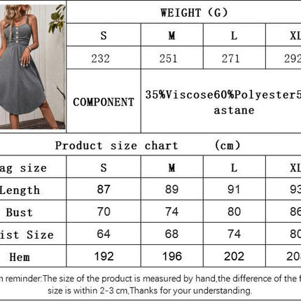 Womens Summer Sleeveless Midi Dresses Spaghetti Strap A Line Swing Casual Dress