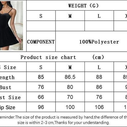 Women's Velvet Spaghetti Straps Sexy Sleeveless Club Party A Line Swing Mini Dress