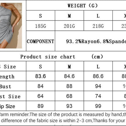 Women's One Shoulder Twist Knot Ruched Mini Dress Slit Bodycon Dresses