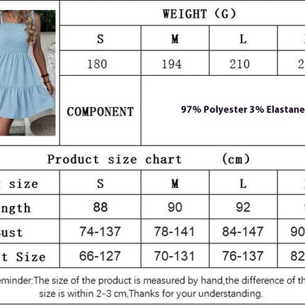 Women's Summer Spaghetti Strap Sleeveless Square Neck Ruffle A Line Swing Mini Dress