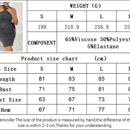 Women's Summer Sleeveless Mock Neck Mini Dress Ruched Party Club Bodycon Dresses