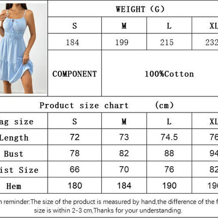 Women's Summer Spaghetti Strap Sleeveless Dresses High Waist Ruffle Flowy Mini Dress