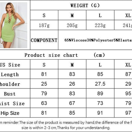 Women's Sexy Tie Deep V Neck Sleeveless Bodycon Casual Party Cocktail Mini Dress