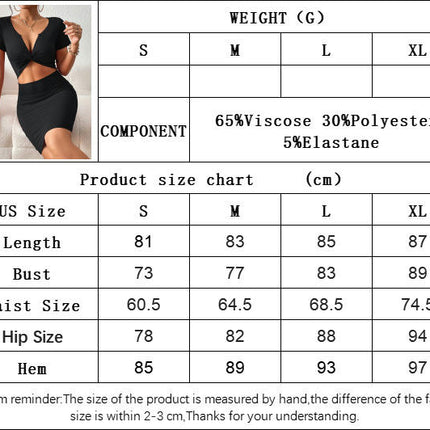 Women's Sexy V Neck Short Sleeves Twist Knot Cut Out Bodycon Party Cocktail Mini Dress