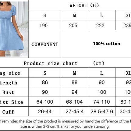 Women's Backless Square Neck Short Sleeve Casual Dresses Summer A Line Flowy Mini Dress