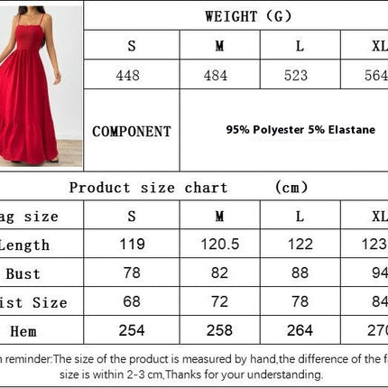 Women's Spaghetti Strap Summer Long Dresses Sleeveless Smocked A Line Ruffled Maxi Dress