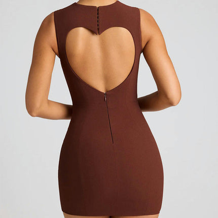 Women's Summer Bodycon Dresses Sexy Deep V Neck Backless Mini Dress