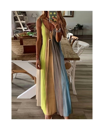 Women's Summer Maxi Dresses Casual Sleeveless Spaghetti Strap Long Dress