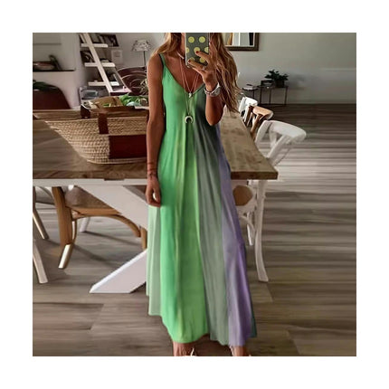 Women's Summer Maxi Dresses Casual Sleeveless Spaghetti Strap Long Dress