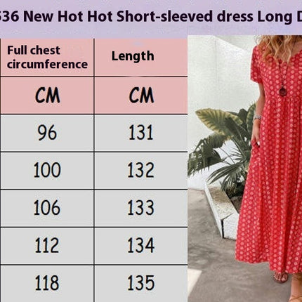 Women's Summer Short Sleeve Maxi Dresses Casual Crew Neck A-Line Flowy Dress