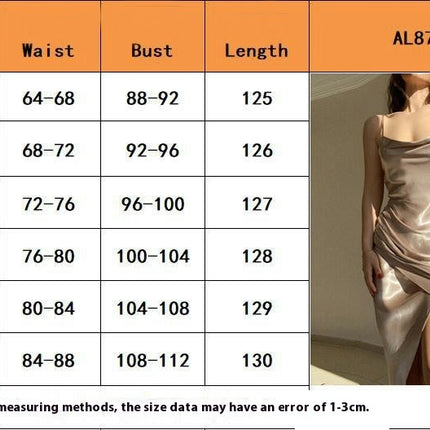 Women Sexy Satin Dress Bodycon Sleeveless Spaghetti Strap Ruched Maxi Dress