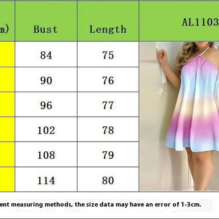 Women's Sexy Sleeveless Mini Dress Halter Neck Loose A-Line Flowy Dresses