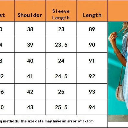 Women Botton Shirt Dress V Neck Short Sleeves Summer Tunic Dress