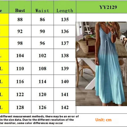 Women's Summer Casual Sleeveless V Neck Spaghetti Strap Maxi Long Dress