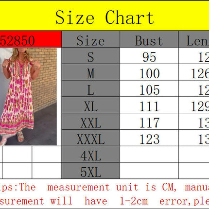 Women's Floral Print Maxi Dresses Sleeveless V Neck Button Down Boho Dress