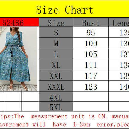 Women Floral V Neck Puff Short Sleeve Summer Maxi Dress Flowy Button Down Long Dress