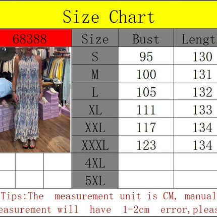 Women Summer Sleeveless Print Dress Halter Neck Flowy Maxi Dresses