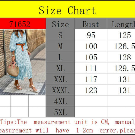 Women's Boho Print Puff Sleeve Midi Dress Casual V Neck Button Down Flowy Ruffle Dresses