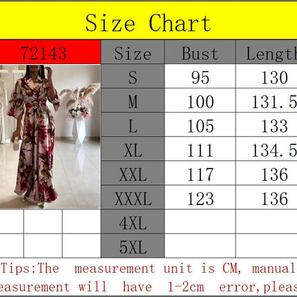 Summer 3/4 Sleeve Maxi Dresses for Women V Neck Collared Tie Long Print Dress