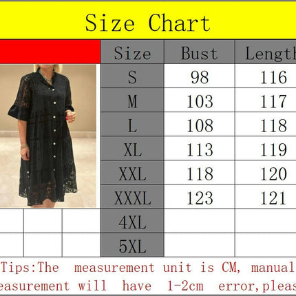 Dress for Women Floral Lace Boho V Neck Short Sleeve Button Down Midi Dress