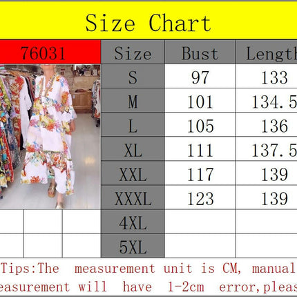 Womens Summer Floral Print Dresses V Neck Bell Sleeve Flowy Maxi Dress