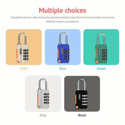 Anti-Theft 3-Digit Combination Lock with Color Matching for Travel Luggage